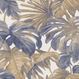 Erismann Mistry Monstera Leaves Deep Blue Wallpaper - 10558-44