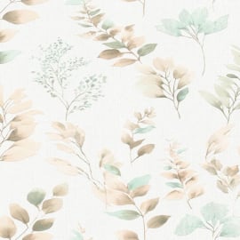 Flat swatch of Apricot 10579-23 showing the soft peach leaf trail.