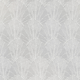 Close-up material sample of the Erismann Modern Balance 10603-14 design showing the cream imperial leaf trail details.