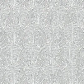 Close-up material sample of the Erismann Modern Balance 10603-29 design showing the silver imperial leaf trail and metallic details.