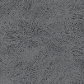 Close-up material sample of the Erismann Modern Balance 10608-47 design showing the fluid plaster waves and anthracite texture.