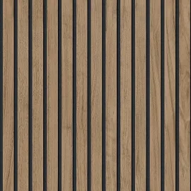 Belgravia Decor Panacea Wood Slat Walnut Wallpaper - 1157
