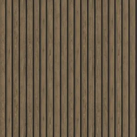 Holden Decor Wood Effect Slats Dark Oak Wallpaper - 13130