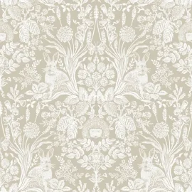 Holden Decor Harlen Woodland Design Beige Wallpaper - 13559