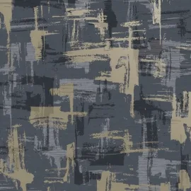 Holden Decor Abstract Geo Navy/Gold Metallic Wallpaper - 13560