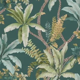Holden Decor Eastern Horizons Trailing Palm Teal Wallpaper - 13801