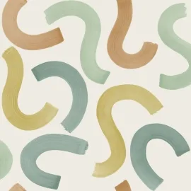 Holden Decor Curly Confetti Teal Multi Wallpaper - 14111