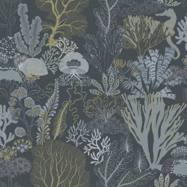 Holden Decor Odyssey Underwater World Navy Wallpaper - 14341