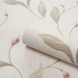 Belgravia Decor Tiffany Fiore Trail Pink Glitter Wallpaper - 160