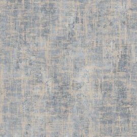 Muriva Etta Industrial Texture Blue/Gold Metallic Wallpaper - 225501