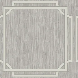 Belgravia Decor Grasscloth Geometric Silver Wallpaper - 2917