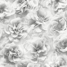 Debona Floral Bloom Silver/Grey Wallpaper - 3052
