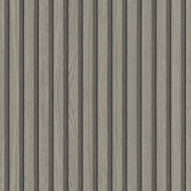 Galerie Eden Wood Panelling Grey Wallpaper - 33959