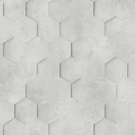 Galerie 3D Geometric Hexagon Grey Wallpaper - 34159