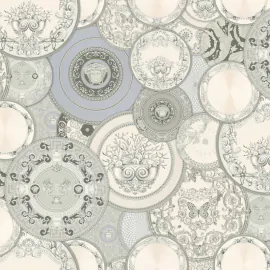 Versace Art De La Table Silver Grey Metallic Wallpaper – 34901-3