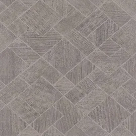 Galerie Odyssey Wood Mosaic Design Silver/Grey Metallic Wallpaper - 35511