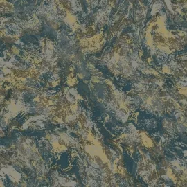 Holden Decor Levanto Marble Teal/Gold Metallic Wallpaper - 36293