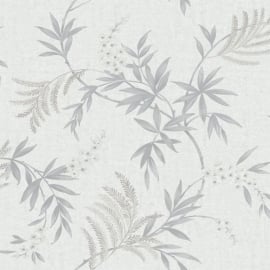 Flat swatch of 36453 showing the dove grey and silver-toned trail.