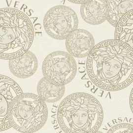 Versace Medusa Amplified Ivory Wallpaper - 386103