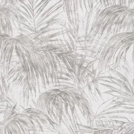 Michalsky Living Palm Leaf Motif White/Grey Wallpaper - 39981-3