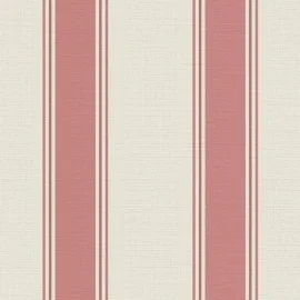 Michalsky Living Wide Linear Stripe Cream/Red Wallpaper - 39983-1