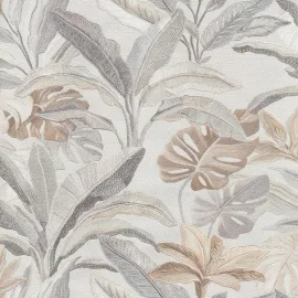 Rasch Sofia Vasari Leaf Oyster Wallpaper - 400631