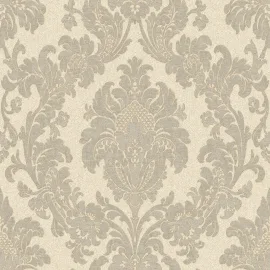 Belgravia Decor Ciara Damask Soft Silver Glitter Wallpaper - 4409