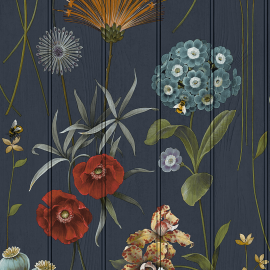 Belgravia Decor Botanist Floral Blue Multi Wallpaper - 4771