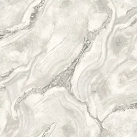 Rasch Palmetto Marble Grey/Silver Glitter Metallic Wallpaper - 529463