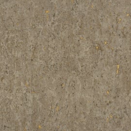 Close-up material sample of the Rasch Luminara Sienna 538342 design showing the gold texture and soft metallic details.