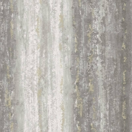 Holden Decor Distressed Stripe Charcoal Metallic Wallpaper - 66240