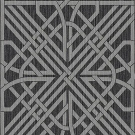 Belgravia Decor Oria Link Charcoal/Silver Glitter Wallpaper - 6738