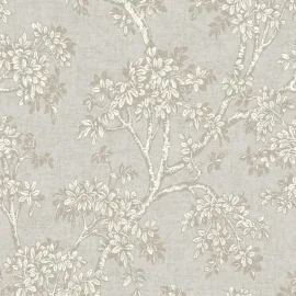 Holden Decor Hawthorn Trail Grey Metallic Wallpaper - 76010