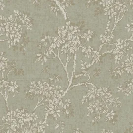 Holden Decor Hawthorn Trail Sage Metallic Wallpaper - 76011