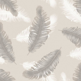 Belgravia Decor Delicate Feather Beige Wallpaper - 775