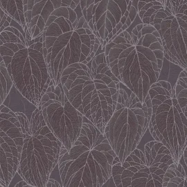 Daniel Hechter Botanical Leaf Purple/Grey Metallic Wallpaper - 78128-5