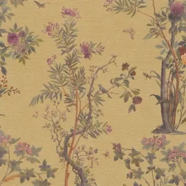 As Creation Botanical Sketch Gold Multi Metallic Wallpaper - 79043-2