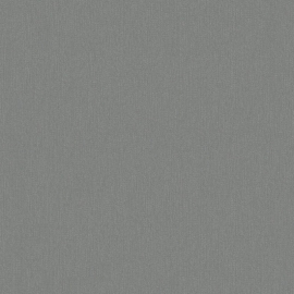 Galerie Plain Linen Texture Dark Grey/Silver Wallpaper - 81861