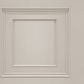 Belgravia Decor Oliana Wood Panel 3D Effect Dove Grey/Cream Wallpaper - 8493