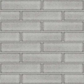 Holden Decor Caledon Gloss Tile Grey Wallpaper - 89387
