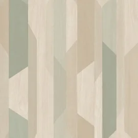 Grandeco Asperia Kiruna Geometric Green/Beige Wallpaper - A57001