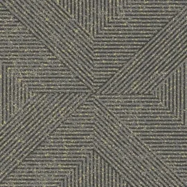 Grandeco Omaru Danillo Geometric Black Glitter Wallpaper - A68201