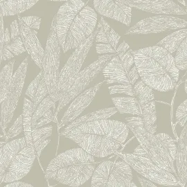 Grandeco Omaru Lorena Leaves Sage Wallpaper - A69501
