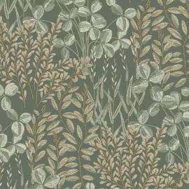 A flat swatch image of the A78901 deep sage pattern.