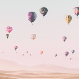 Anaglypta Wall-art Hot Air Balloons Wall Mural - 5547-4