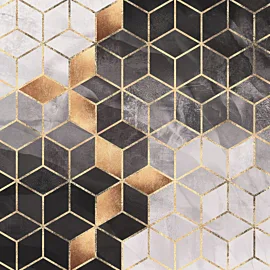 Anaglypta Wall-art Smoky Cubes Wall Mural - 5537-4