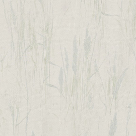 Flat material sample of the AS Creation Hygge 3 79094-5 design showing the balanced beige and grey palette.