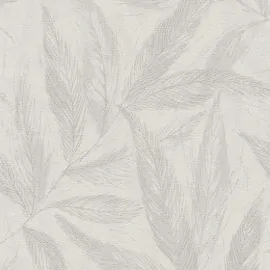 Flat material sample of the AS Creation Hygge 3 79096-4 design showing the contemporary grey tones and silver metallic detailing.