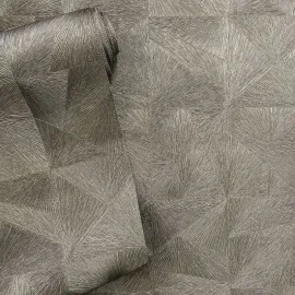 Belmont House Ziggy Abstract Sepia Brown Metallic Wallpaper - BH42