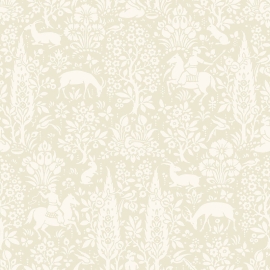 Crown Woodland Floral Natural Wallpaper - M1165